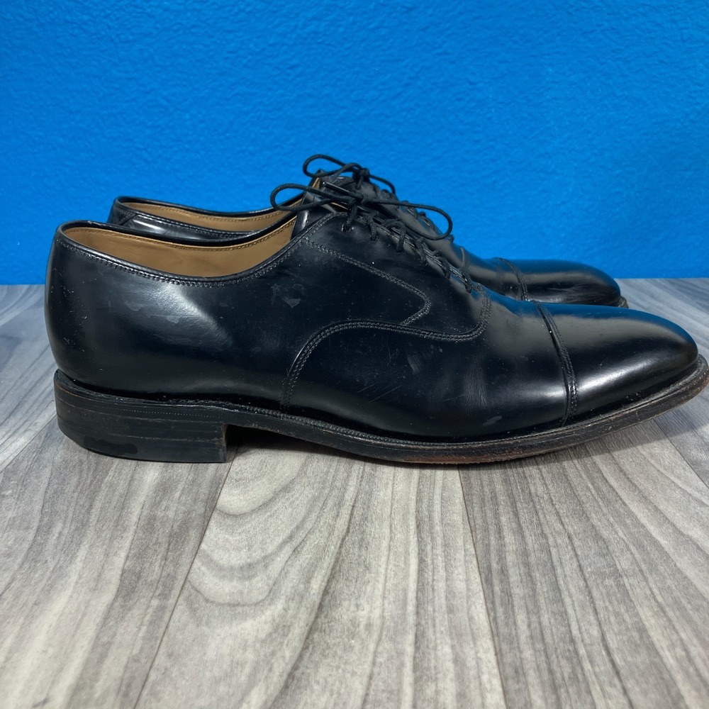 Johnston & Murphy Melton 22-2981 Black Leather Cap Toe Oxford Mens 10.5 D/B